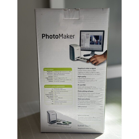 Kaiser Baas Photo Maker 35mm Slide USB Converts Slides to Digital SEALED - Picture 3 of 4